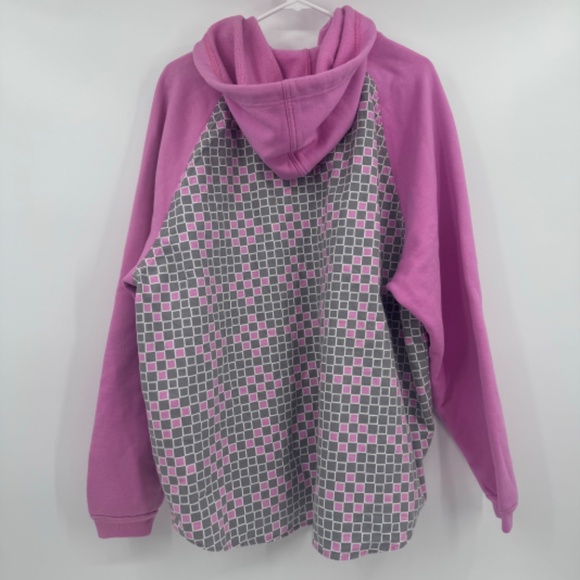 Levis Hoodie Men Large NEW Pink Gray Checker Pullover Skateboarding Sweatshirt - Picture 3 of 11